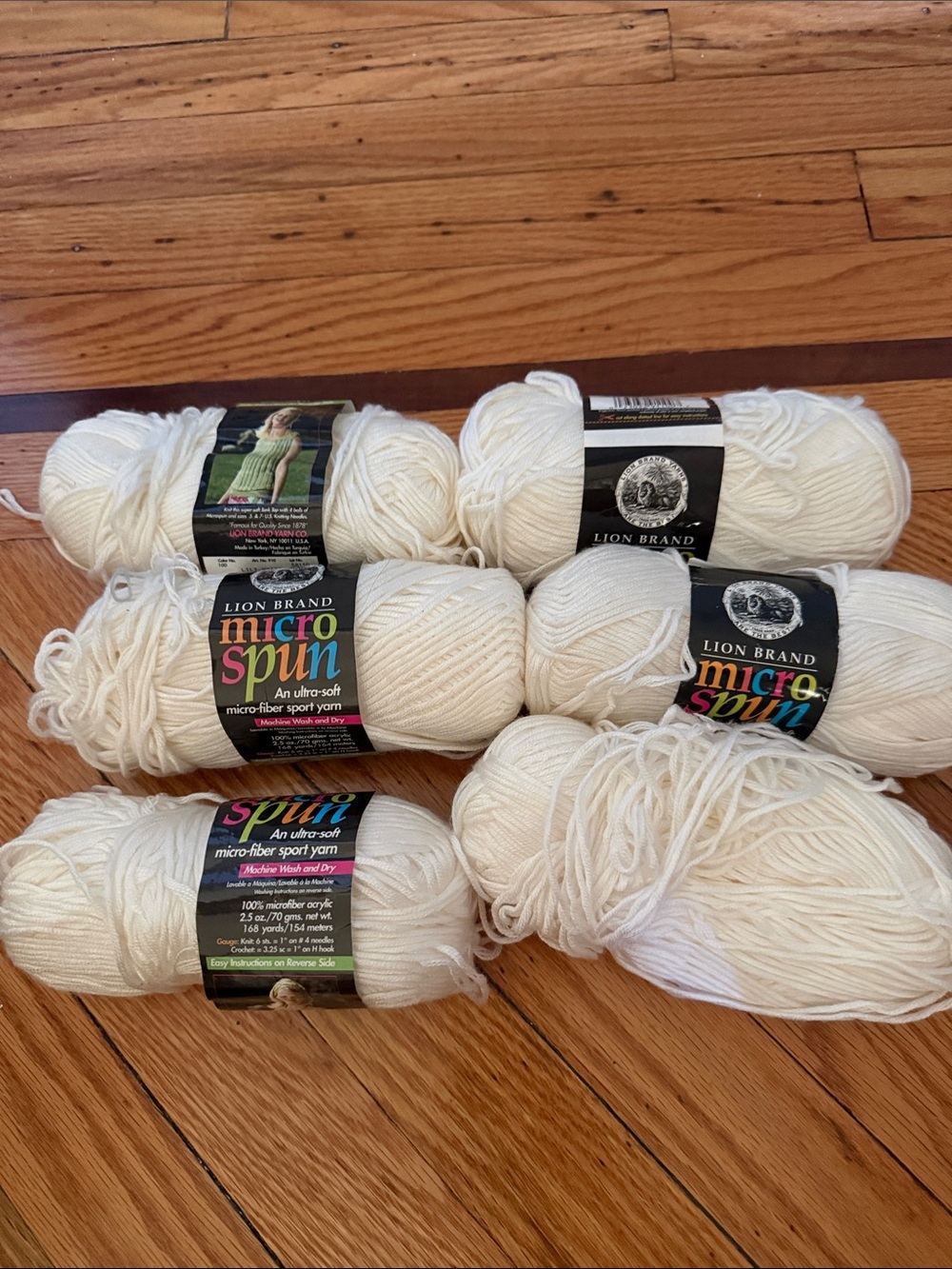 Lion Brand Microspun Yarn Skeins — Lily White discontinued